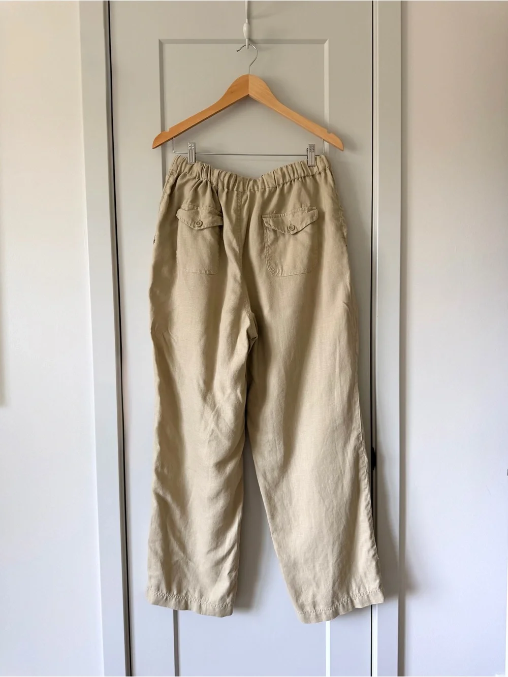 Natural Blue by Visitor Men’s XL 100% Linen Drawstring Pants Beige